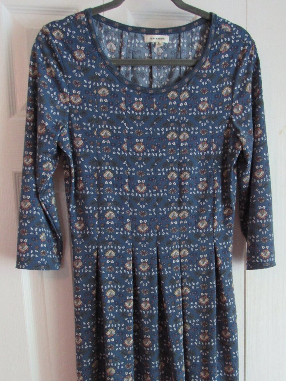 MAX STUDIO BLUE CASUAL DRESS SZ S